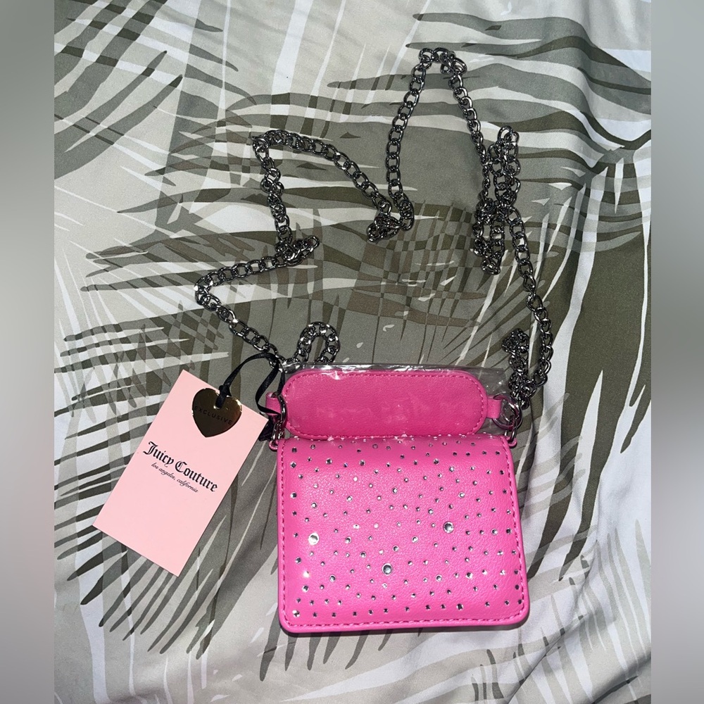 Juicy Couture Hot Pink Studded Mini Crossbody Bag